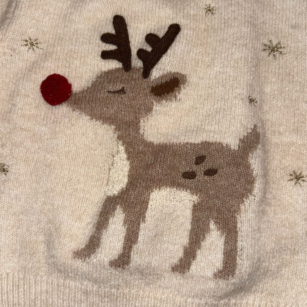 NWOT ZARA REINDEER SWEATER 3Y - Picture 2 of 5
